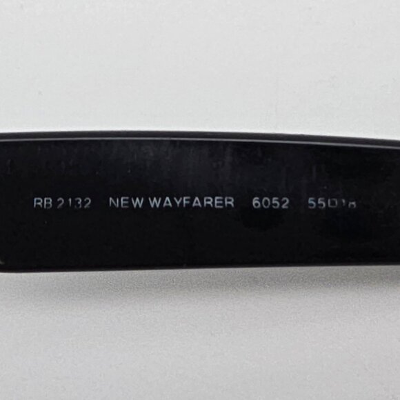 Ray-Ban RB2132 6052 Wayfarer Color Mix Matte Black on Transparent Sunglass Frame - Picture 7 of 12